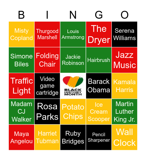 Black History Bingo Card
