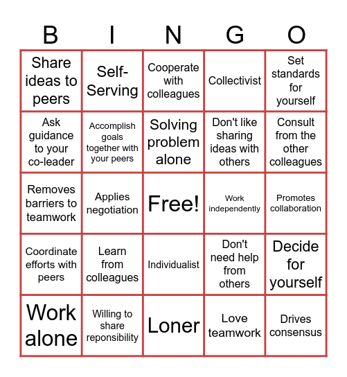 COLLABORATION GAME! Bingo Card