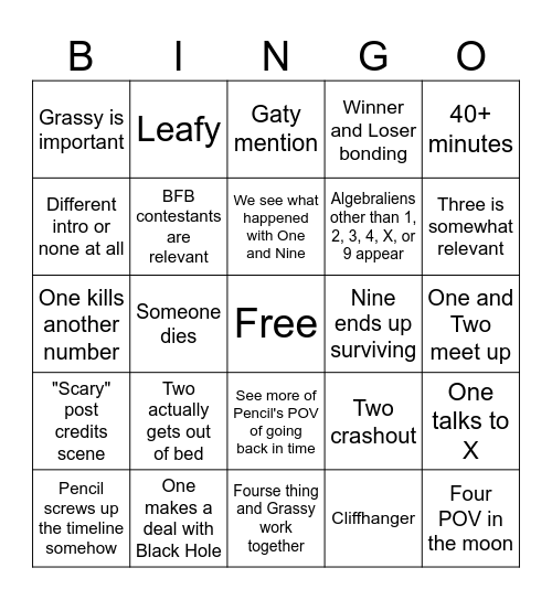 Tycho's TPOT 21 bingo Card