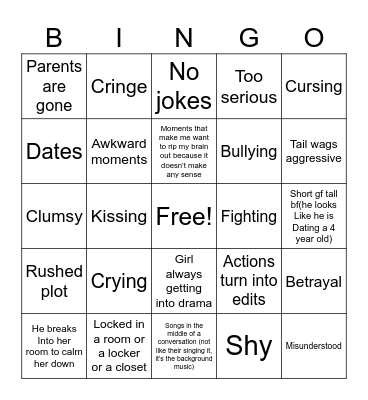 GACHA MIMM MOVIE Bingo Card