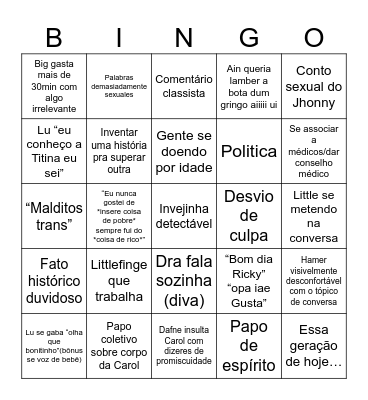 Sindicato Bingo Card