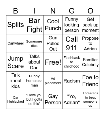 Rocky 2 BINGO Card
