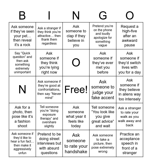 Ankeny bingo barod Bingo Card