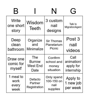 February Bingo Card