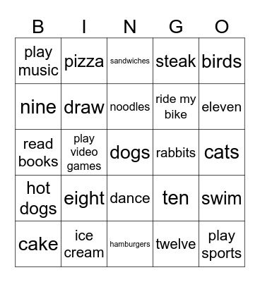 Self-Introduction Bingo Card