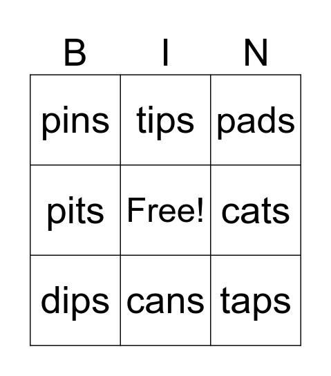ບົດຮຽນສຽງ ຫນ່ວຍທີ 4! Bingo Card