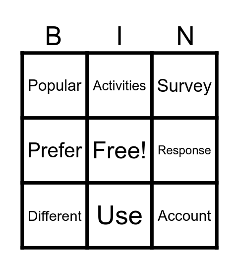 Reading 2 Bingo Card