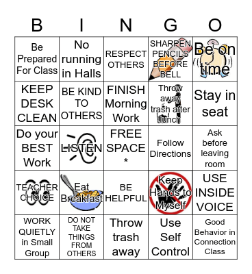 CLASSROOM BINGO Card