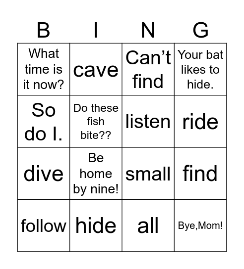 I can’t find my bat! 🦇🦇🦇 Bingo Card