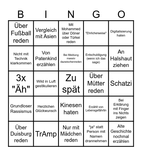 Breitkopf Bingo Card