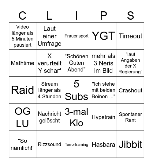 Nereliya Bingo von Avery Bingo Card