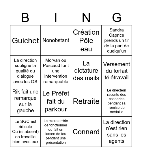 Vœux 2026 Bingo Card