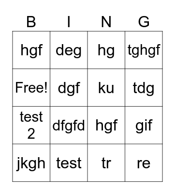 Tomodachi Direct Bingo Card