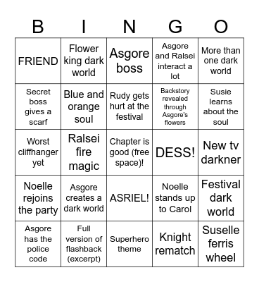 Chapter 5 Bingo Card