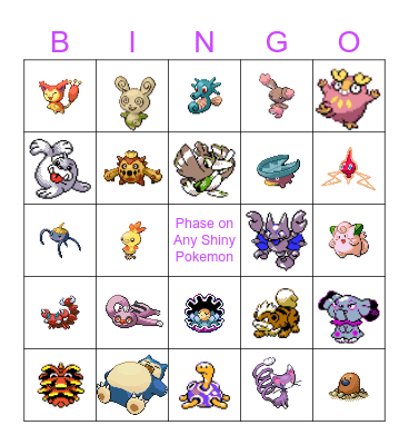 Shiny Bingo 2026 Bingo Card