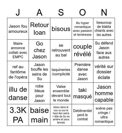 Episode 23: Let's Dance Bingo Card