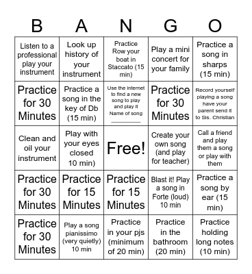 DUE DATE: FEBRUARY 12TH Bingo Card