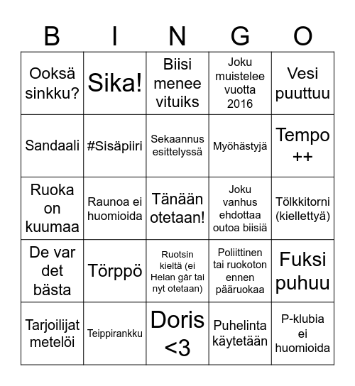 Hallitussitsien 26 bingo Card