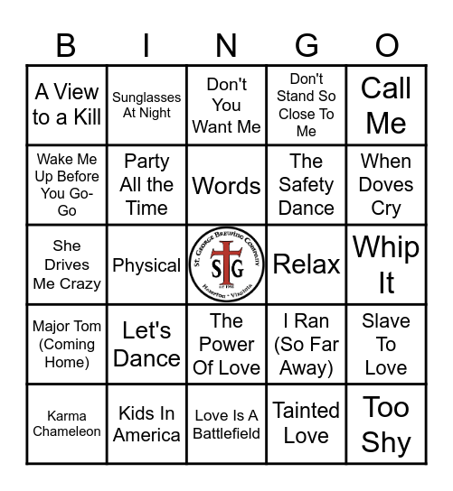 STG MTV CLASSICS Bingo Card