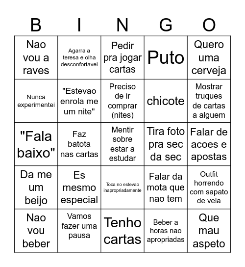Manel Bingo Card