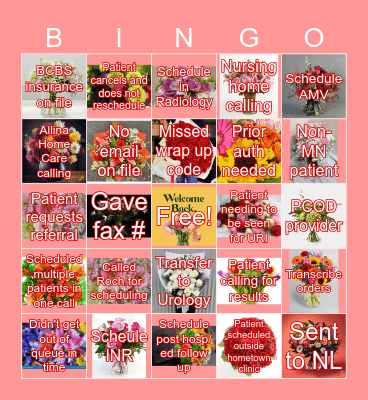 Welcome back Kiana! 1/29/2026 Bingo Card