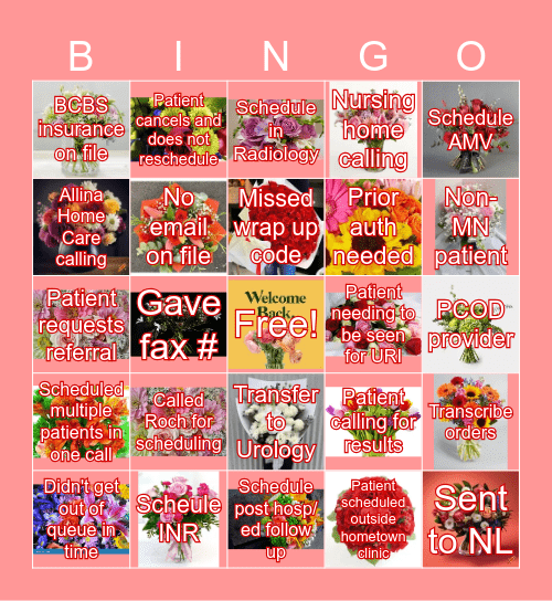 Welcome back Kiana! 1/29/2026 Bingo Card