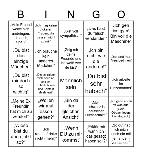 Fabian Bingo Card