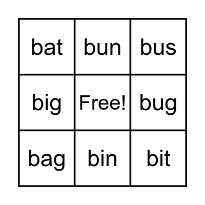 b Bingo Card