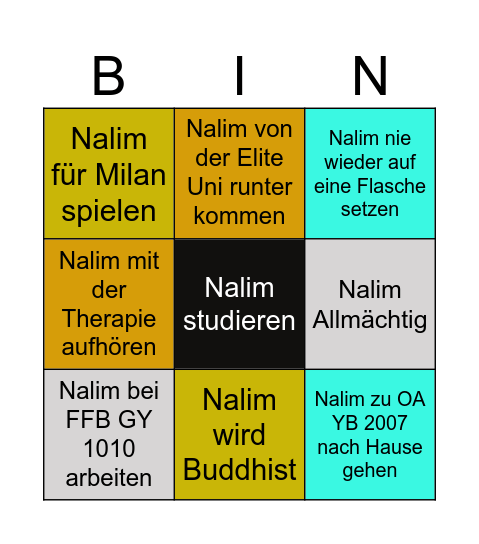 Unlimited Allmighty Nalim Bingo Card