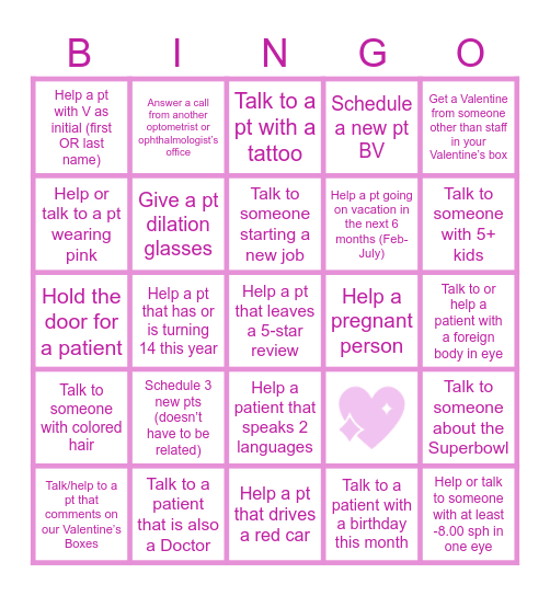 FEBRUARY TEG BINGO Card