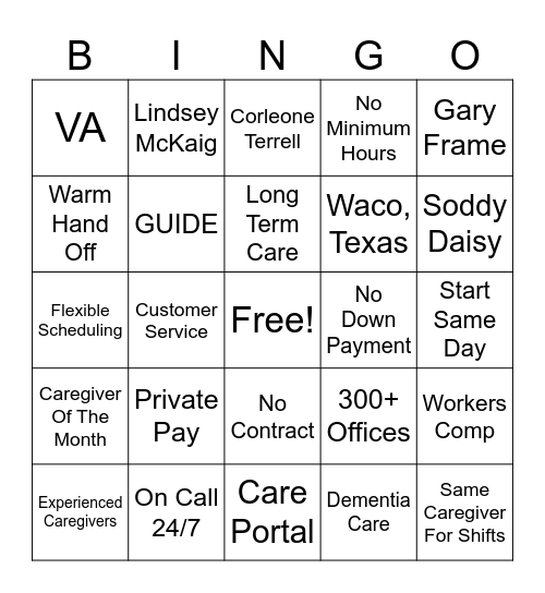Cornerstone BINGO Card