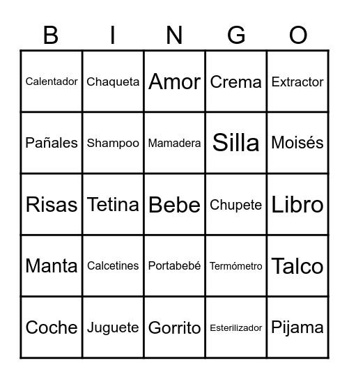 BABY BINGO Card
