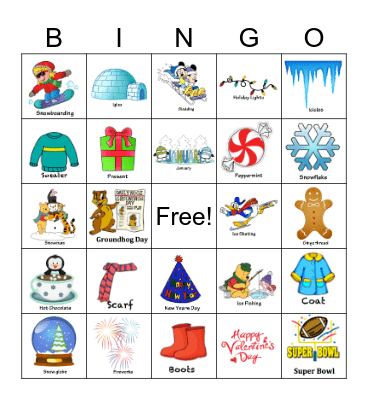 Winter Bingo!! Bingo Card
