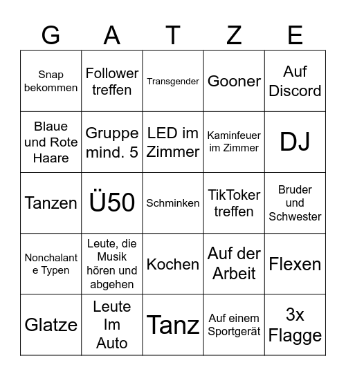Ome TV Bingo Card