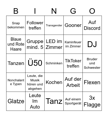 Ome TV Bingo Card