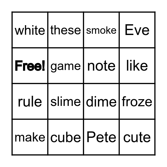 BINGO Card