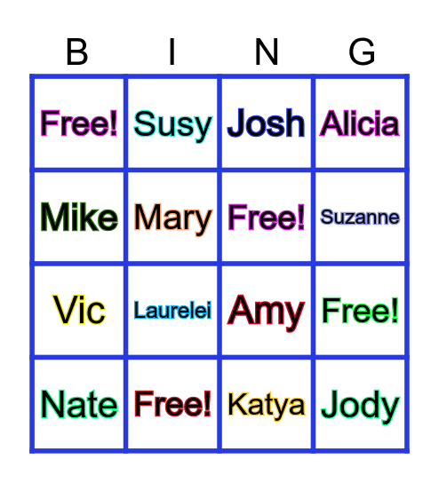 Get to know the Advancement Office Bingo Card