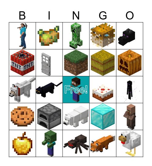 Blocky Bingo Card