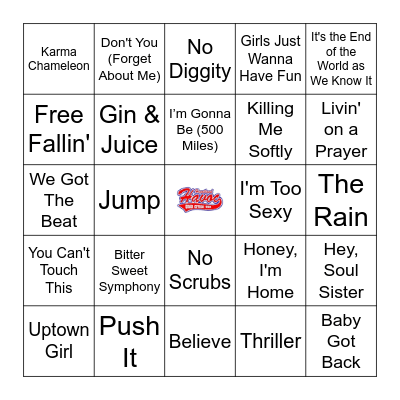 80s & 90s Bingo Card
