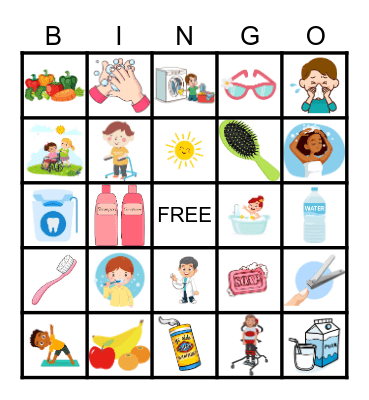 Healthy Habits & Hygiene BINGO Card