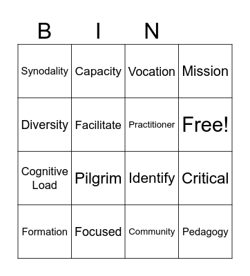 PD Bingo Card