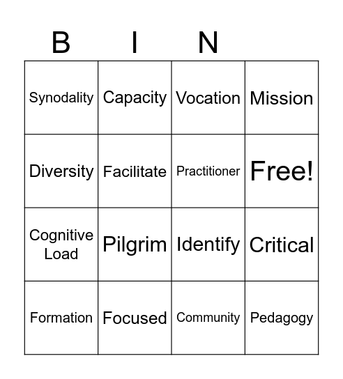PD Bingo Card
