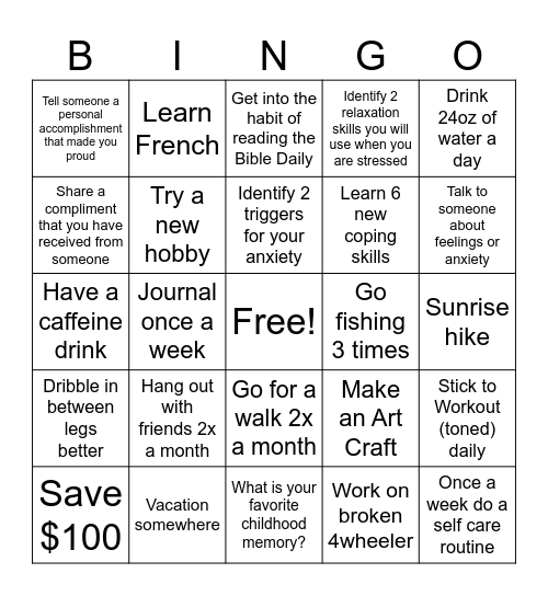 LH's Bingo Card Bingo Card