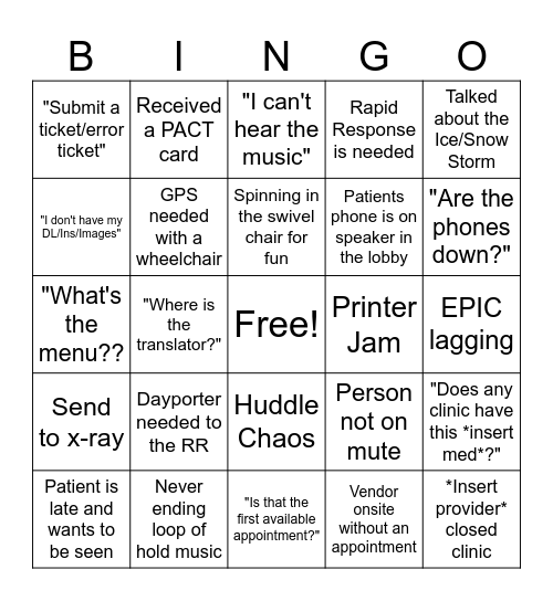 Frisco Disco Bingo Card