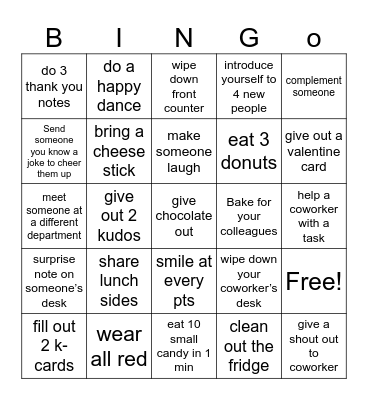 acts of kindness bingo Card