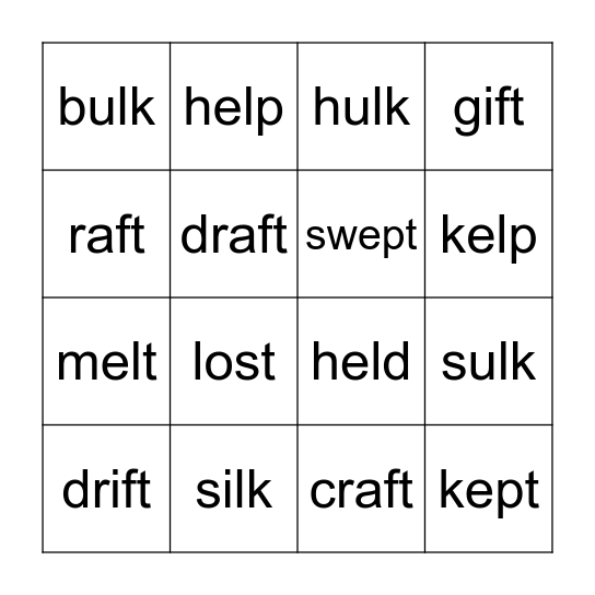 3.6 Final L and T blends Bingo Card