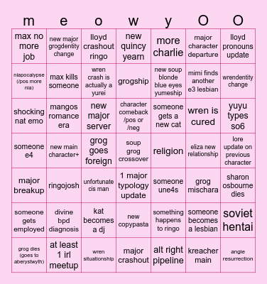 fun bingo Card