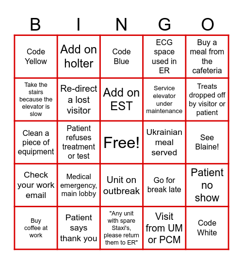 Lub Dub Bingo Card