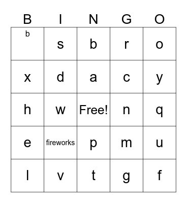 Lunar New year Bingo Card