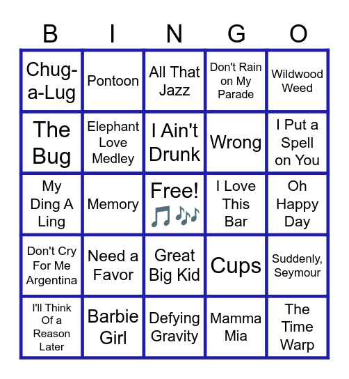 MUSIC BINGO at the Ann Arbor Eagles! Becky & Kevin Mashup! 🤯 Bingo Card